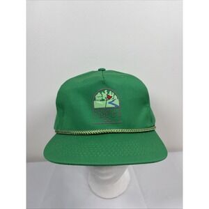 Vintage Pebble Creek Hat Green Adjustable Golf Course Club 80s 90s Headwear